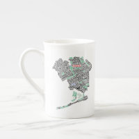 Königinnen, NYC Word Art Map Art Tasse