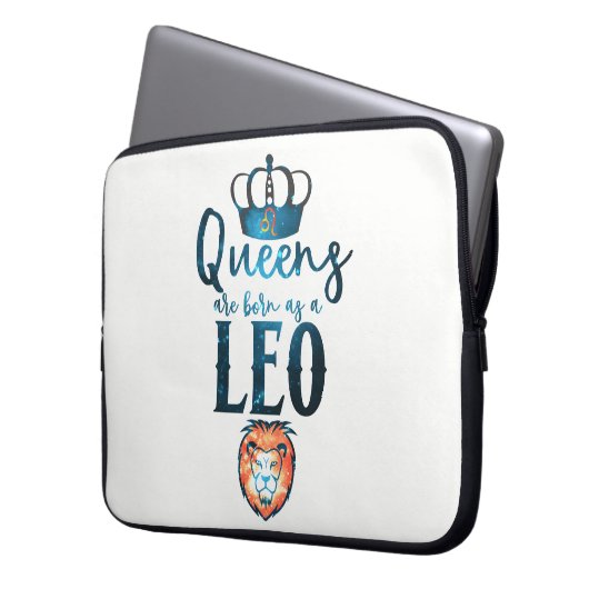 Königinnen sind geboren als LEO-Zodiac-Zeichen Jul Laptopschutzhülle (Vorderseite Links)