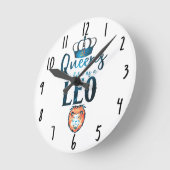 Königinnen sind geboren als LEO-Zodiac-Zeichen Jul Runde Wanduhr (Winkel)