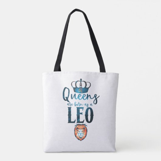 Königinnen sind geboren als LEO-Zodiac-Zeichen Jul Tasche (Rückseite)