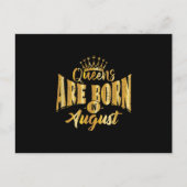 Königinnen sind Geboren im August schwarz Afro Fra Ankündigungspostkarte (Vorderseite)
