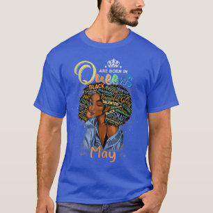 Königinnen sind Geboren im Mai Black Girl Taurus G T-Shirt