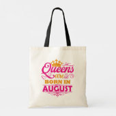 Königinnen sind Geboren in August Imitate Glitzer Tragetasche (Rückseite)