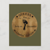 Königinnen sind im Dezember geboren Postkarte (Vorderseite)