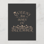 Königinnen sind im Dezember geboren Postkarte (Vorderseite)