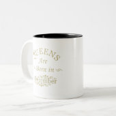 Königinnen sind im Dezember geboren Zweifarbige Tasse (Vorderseite Links)