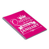 "Königinnen sind im Januar Geboren Notizblock (Rechte Seite)