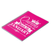 "Königinnen sind im Januar Geboren Notizblock (Linke Seite)