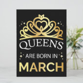 Königinnen sind im März Geboren I Einladung (Stehend Vorderseite)