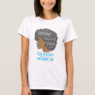 Königinnen sind im März zum Geburtstag Geboren T-Shirt