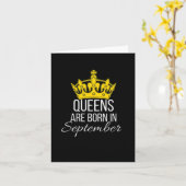 Königinnen sind im September Geboren Karte (Gelbe Blume)