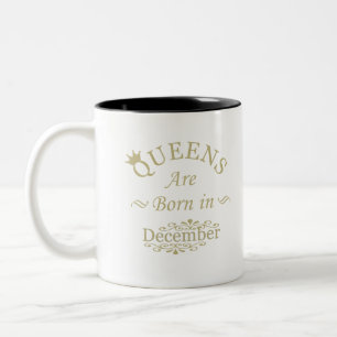 Königinnen werden im Dezember Elegant Geburtstag g Zweifarbige Tasse