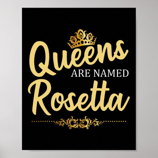 Königinnen werden Rosetta Personalisiert Funny Bir Poster (Vorne)
