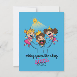 Königinnen wie ein Tag des Königs Vater erziehen Postkarte