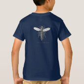 Königinnenbiene Insekt Antiquität Illustration T-Shirt (Rückseite)