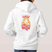 Königinnendesign – Elegante königliche Kronentypog Hoodie (Rückseite)