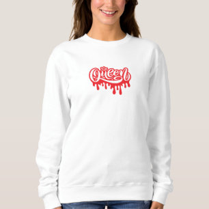 Königinnendesign – Elegante königliche Kronentypog Sweatshirt