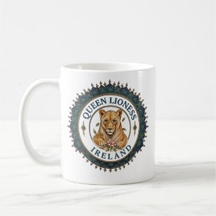 Königinnenlöwin. Irland Kaffeetasse