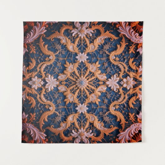 Königin's Rosy Embrace Wandteppich (Vorderseite (Horizontal))