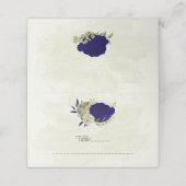 Königlich-beige Blume botanische Hochzeit Platzkarte (Außenseite Aufgefaltet)