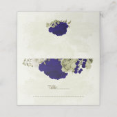 Königlich-beige Blume botanische Hochzeit Platzkarte (Außenseite Aufgefaltet)