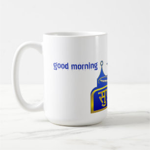 Königlich Blau Gold Suprabhat Morgengruß Kaffeetasse