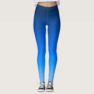 Königlich Blau Gradient Moderner Ombre Sportlich Leggings