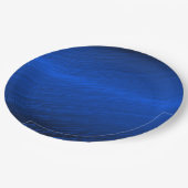 Königlich Blau Metallischer Grafik Pappteller (Schrägansicht)