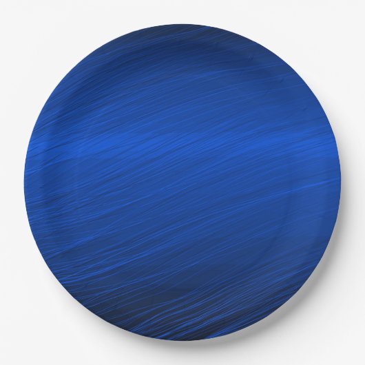 Königlich Blau Metallischer Grafik Pappteller (Vorderseite)