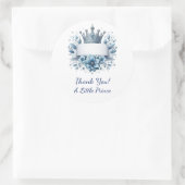 Königlich Blau Silber Prinz Krone Aufkleber (Tasche)