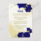 Königlich blaue Blumen goldene Blätter Begleitkarte (Vorderseite)