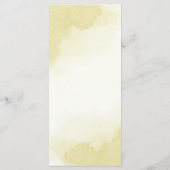 Königlich blaue Blumen goldene botanische Hochzeit Menükarte (Rückseite)