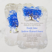 Königlich Blaue Herzblatt-Baum-Hochzeit Märchen