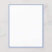 Königlich-blaue Hochzeit mit weißem Bogen Save the (Rückseite)