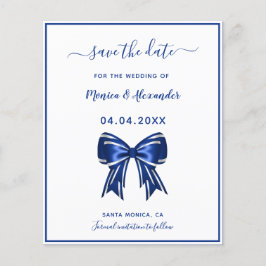Königlich-blaue Hochzeit mit weißem Bogen Save the