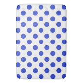 Königlich blaue Polka-Punkte Badematte (Vorderseite Vertikal)