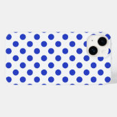 Königlich blaue Polka-Punkte Case-Mate iPhone Hülle (Rückseite (Horizontal))