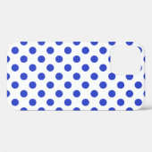 Königlich blaue Polka-Punkte Case-Mate iPhone Hülle (Rückseite (Horizontal))