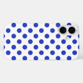 Königlich blaue Polka-Punkte Case-Mate iPhone Hülle (Rückseite (Horizontal))