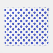 Königlich blaue Polka-Punkte Fleecedecke (Vorderseite (Horizontal))