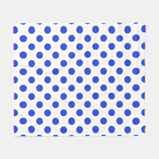 Königlich blaue Polka-Punkte Fleecedecke (Vorderseite (Horizontal))
