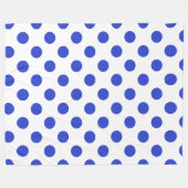 Königlich blaue Polka-Punkte Fleecedecke (Vorderseite (Horizontal))