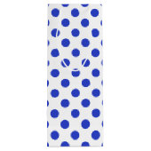 Königlich blaue Polka-Punkte Geschenktüte Für Weinflaschen (Rückseite)