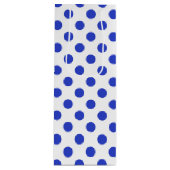 Königlich blaue Polka-Punkte Geschenktüte Für Weinflaschen (Vorderseite)