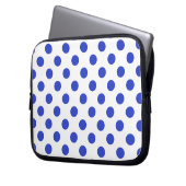 Königlich blaue Polka-Punkte Laptopschutzhülle (Vorderseite Links)