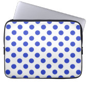 Königlich blaue Polka-Punkte Laptopschutzhülle (Vorderseite)