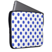 Königlich blaue Polka-Punkte Laptopschutzhülle (Vorne Rechts)