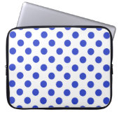 Königlich blaue Polka-Punkte Laptopschutzhülle (Vorderseite)