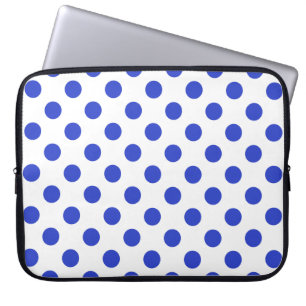 Königlich blaue Polka-Punkte Laptopschutzhülle