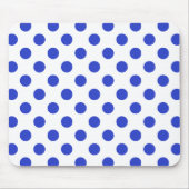 Königlich blaue Polka-Punkte Mousepad (Vorne)